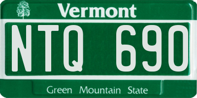 VT license plate NTQ690