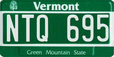 VT license plate NTQ695