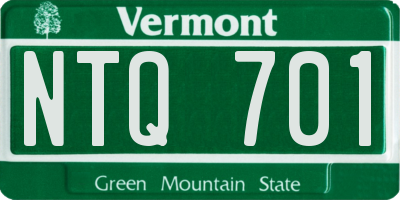 VT license plate NTQ701