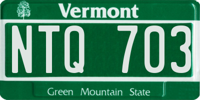 VT license plate NTQ703