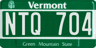 VT license plate NTQ704