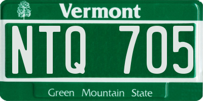 VT license plate NTQ705