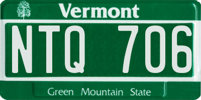 VT license plate NTQ706