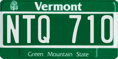 VT license plate NTQ710