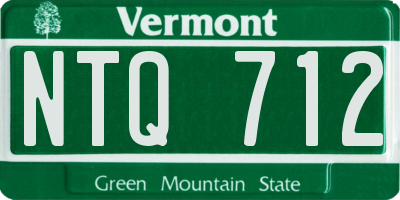 VT license plate NTQ712