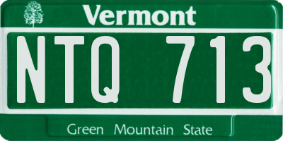 VT license plate NTQ713