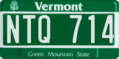 VT license plate NTQ714