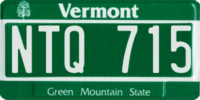 VT license plate NTQ715