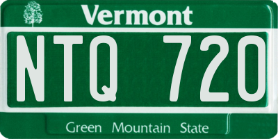 VT license plate NTQ720
