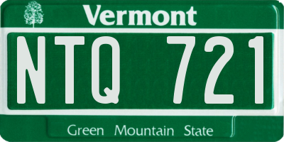 VT license plate NTQ721