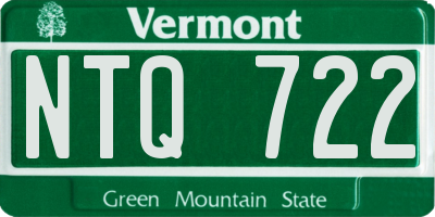 VT license plate NTQ722