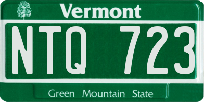VT license plate NTQ723