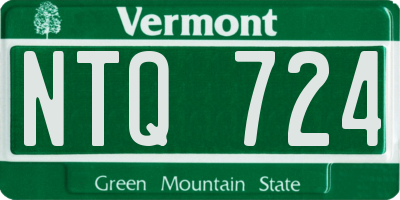 VT license plate NTQ724