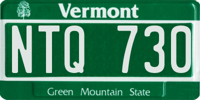 VT license plate NTQ730