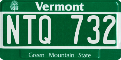 VT license plate NTQ732