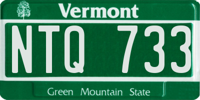 VT license plate NTQ733