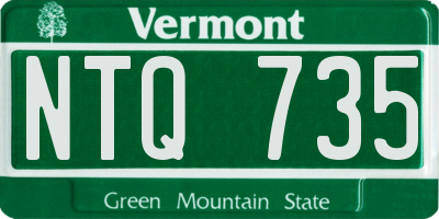 VT license plate NTQ735