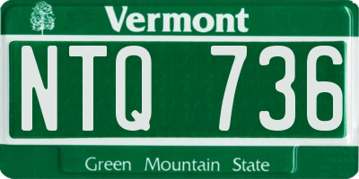 VT license plate NTQ736