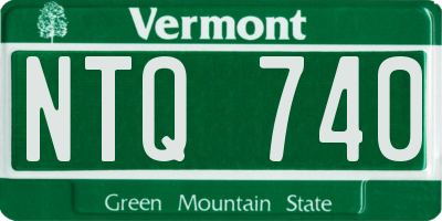 VT license plate NTQ740