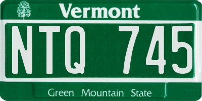 VT license plate NTQ745