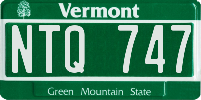 VT license plate NTQ747