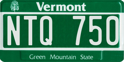 VT license plate NTQ750