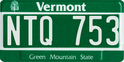VT license plate NTQ753