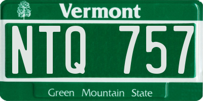 VT license plate NTQ757