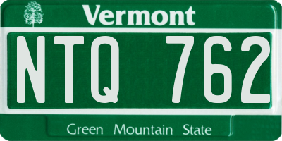 VT license plate NTQ762