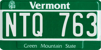 VT license plate NTQ763