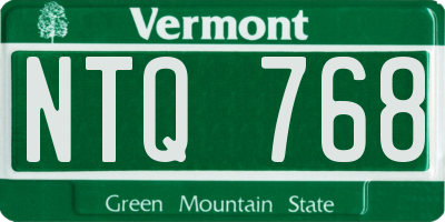 VT license plate NTQ768