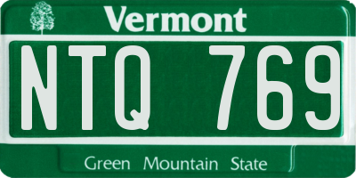 VT license plate NTQ769