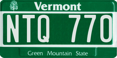 VT license plate NTQ770