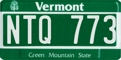 VT license plate NTQ773