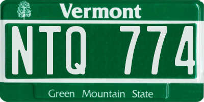 VT license plate NTQ774