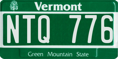 VT license plate NTQ776