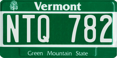 VT license plate NTQ782