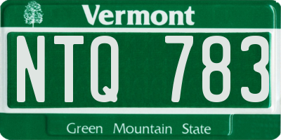 VT license plate NTQ783