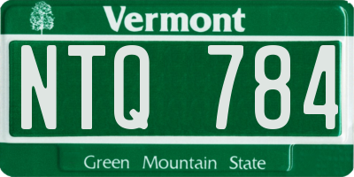 VT license plate NTQ784
