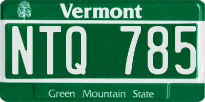 VT license plate NTQ785