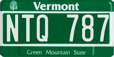 VT license plate NTQ787