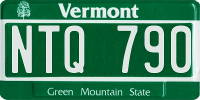 VT license plate NTQ790