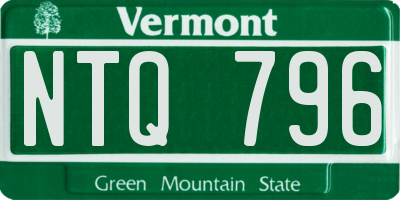 VT license plate NTQ796