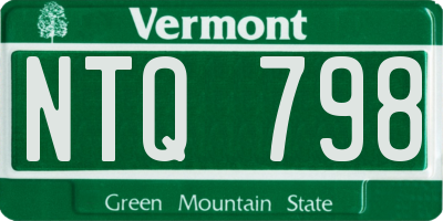 VT license plate NTQ798