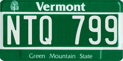 VT license plate NTQ799