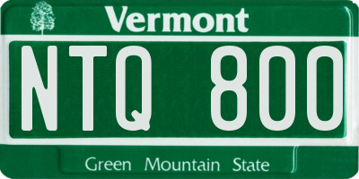 VT license plate NTQ800