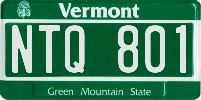 VT license plate NTQ801