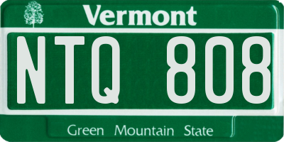 VT license plate NTQ808