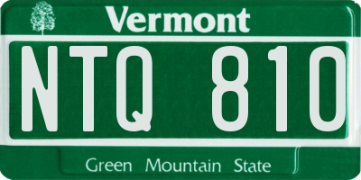 VT license plate NTQ810