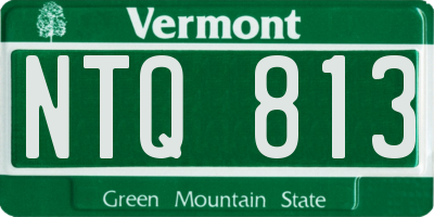 VT license plate NTQ813